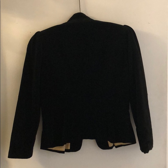 Military-style velvet blazer - Picture 2 of 4